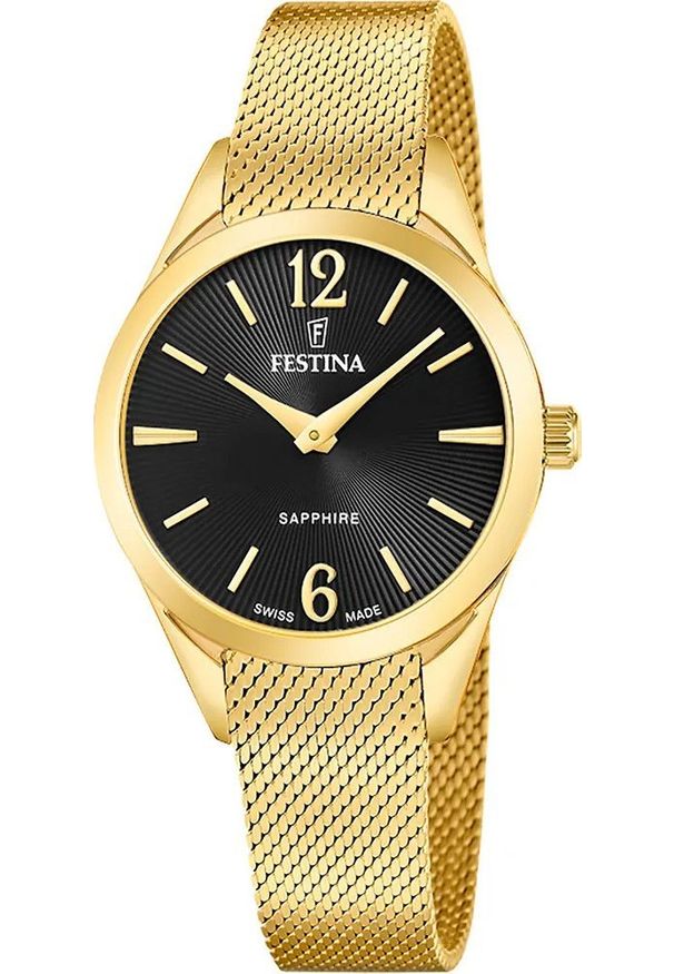 Zegarek damski Festina F20077-5 złoty. Kolor: złoty