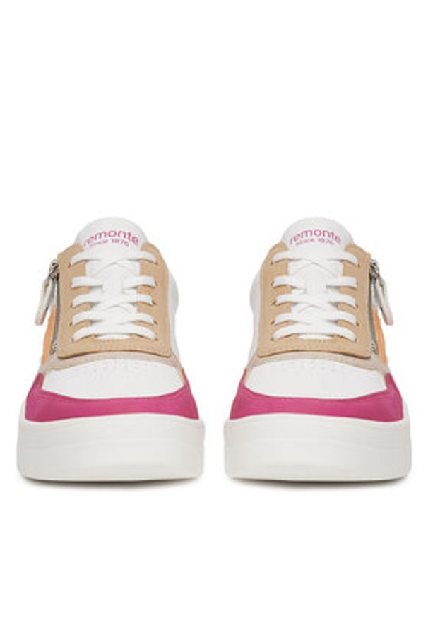 Remonte Sneakersy D0J01-84 Biały. Kolor: biały. Materiał: skóra