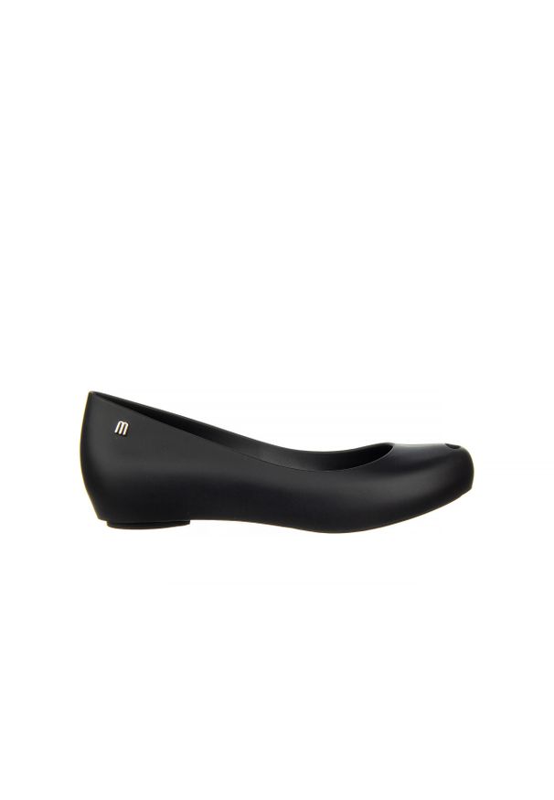 melissa - Baleriny Melissa Ultragirl Basic II AD Black Negro 010372, Czarny, Guma. Nosek buta: otwarty. Kolor: czarny. Materiał: tworzywo sztuczne. Sezon: lato. Obcas: na koturnie