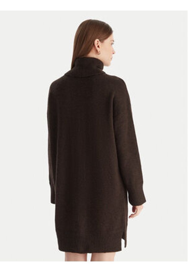 Vero Moda Sukienka dzianinowa Aquarius 10331900 Brązowy Regular Fit. Kolor: brązowy. Materiał: syntetyk