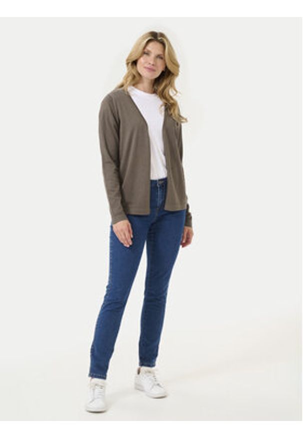 Kaffe Kardigan Fenia 10551503 Brązowy Regular Fit. Kolor: brązowy. Materiał: wiskoza