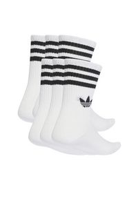Adidas - adidas Zestaw 6 par wysokich skarpet unisex 3-Stripes JV7410 Biały. Kolor: biały. Materiał: materiał, bawełna #4