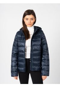 Champion - Kurtka turystyczna damska Down Jacket. Typ kołnierza: kaptur. Kolor: niebieski. Materiał: poliester