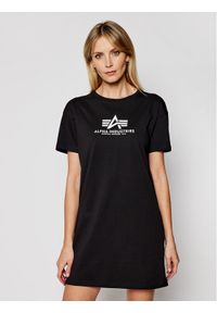 Alpha Industries T-Shirt Basic T Long 116055 Czarny Regular Fit. Kolor: czarny. Materiał: bawełna