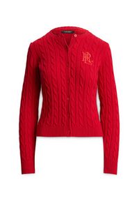 Lauren Ralph Lauren - LAUREN RALPH LAUREN Kardigan 200932225015 Czerwony Regular Fit. Kolor: czerwony. Materiał: bawełna #2