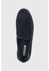 Karl Lagerfeld mokasyny zamszowe BUREAU KL12012.5AA męskie kolor granatowy. Nosek buta: okrągły. Kolor: niebieski. Materiał: zamsz #2