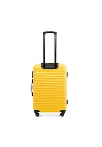 Wittchen - Średnia walizka z ABS-u z żebrowaniem żółta. Kolor: żółty. Materiał: guma #10