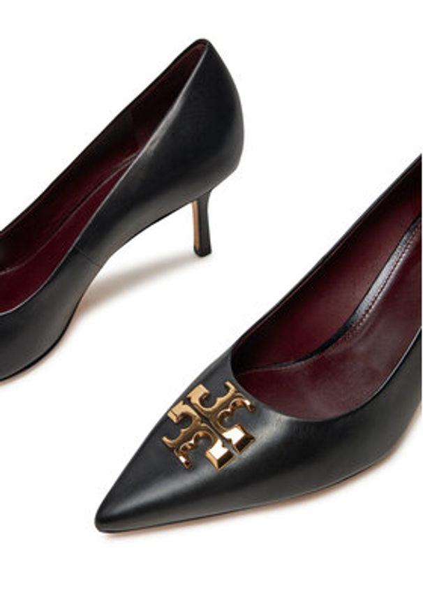 Tory Burch Czółenka Eleanor Pump 157963 Czarny. Kolor: czarny. Materiał: skóra