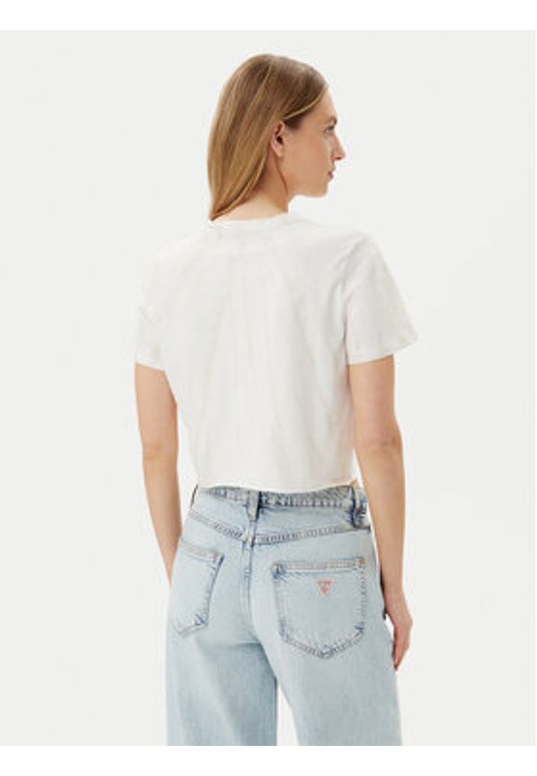 Guess T-Shirt V5GI19 I3Z14 Écru Regular Fit. Materiał: bawełna