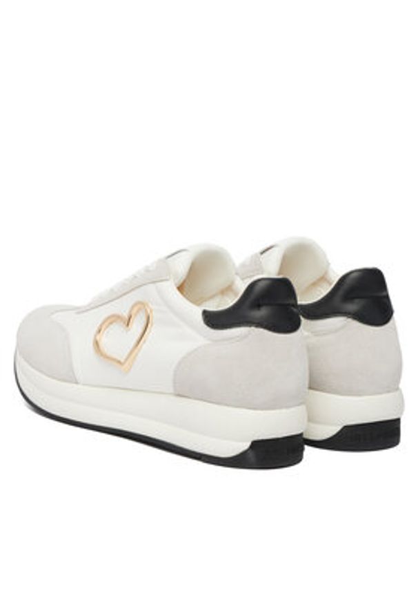 Love Moschino - LOVE MOSCHINO Sneakersy JA15344G1OINC10A Biały. Kolor: biały. Materiał: materiał