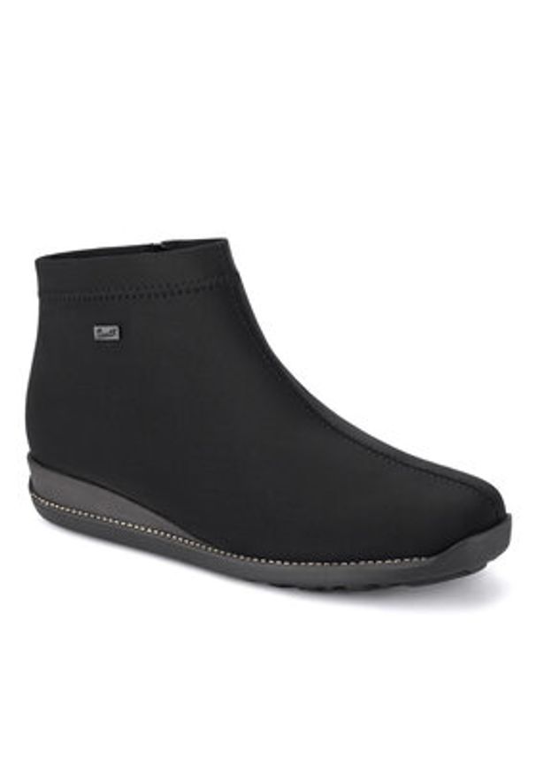 Rieker Botki 98251-00 Czarny. Kolor: czarny. Materiał: skóra