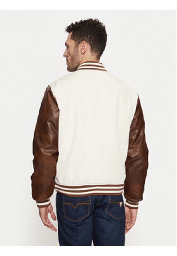 Guess Kurtka bomber M5RL19 WGU82 Biały Regular Fit. Kolor: biały. Materiał: syntetyk