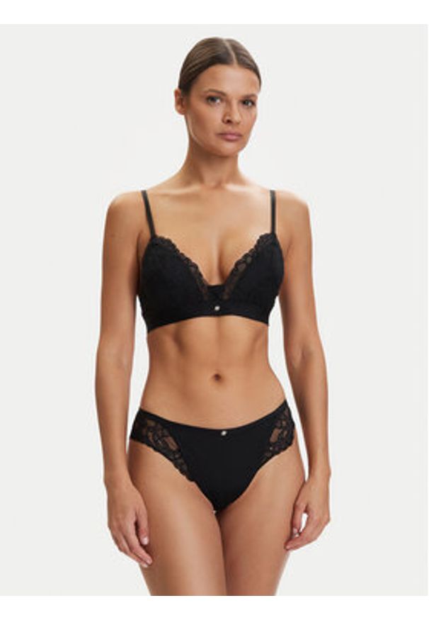 BOSS Biustonosz braletka Blossom 50556193 Czarny. Kolor: czarny. Materiał: syntetyk