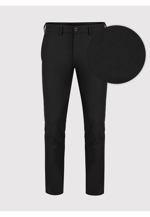 Pako Lorente - PAKO LORENTE – Spodnie męskie czarne P22WF-WX-003-C-0. Kolor: czarny. Materiał: poliester, wiskoza, elastan. Wzór: gładki
