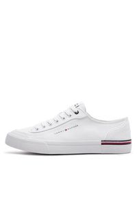 TOMMY HILFIGER - Tommy Hilfiger Tenisówki Corporate Vulc Canvas FM0FM04954 Biały. Kolor: biały. Materiał: materiał #4