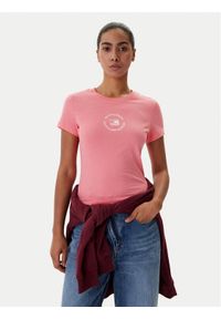 Tommy Jeans T-Shirt DW0DW22273 Różowy Slim Fit. Kolor: różowy. Materiał: bawełna #1