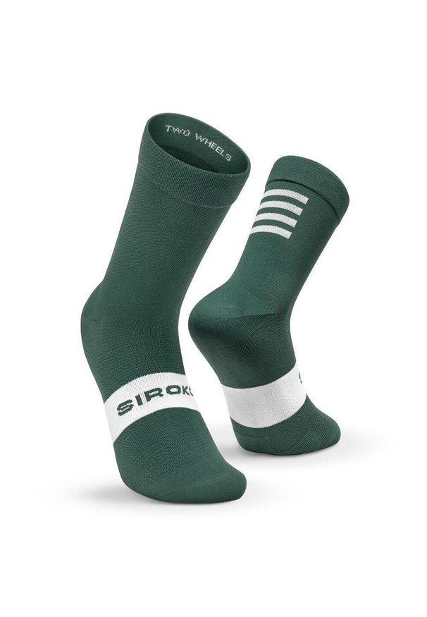 SIROKO - Skarpetki rowerowe unisex S1 Black Kapelmuur. Kolor: zielony. Materiał: nylon, elastan. Sport: kolarstwo