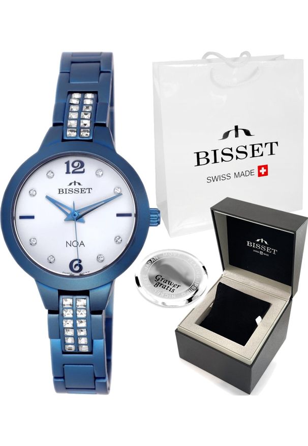 Zegarek Bisset Szwajcarski zegarek damski z GRAWEREM