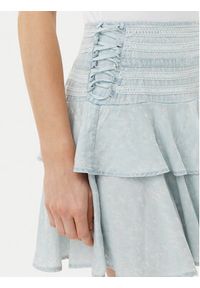 Guess Spódnica midi W5GD85 D5N81 Błękitny Regular Fit. Kolor: niebieski. Materiał: lyocell #5
