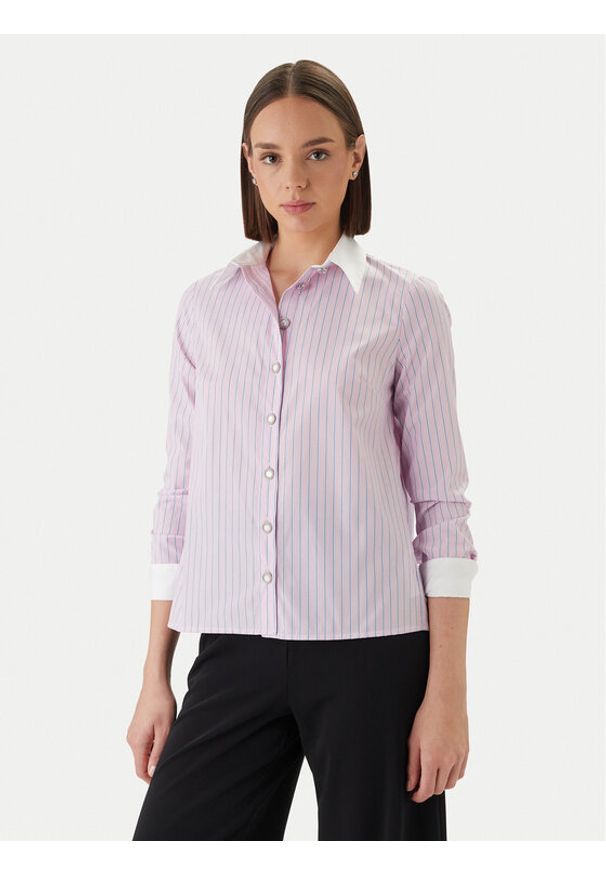 Morgan Koszula 251-CKARA Różowy Regular Fit. Kolor: różowy. Materiał: syntetyk