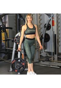 Legginsy sportowe damskie EXTREME HOBBY HAVOC 3/4. Kolor: zielony. Materiał: poliester, elastan