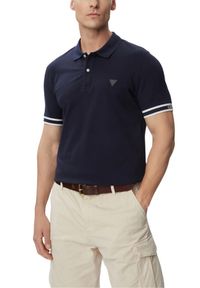 Guess - GUESS Granatowy męski t-shirt polo Lyle, Rozmiar L. Okazja: na co dzień. Typ kołnierza: polo. Kolor: niebieski. Styl: elegancki, casual, klasyczny #4