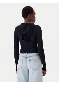 Tommy Jeans Kardigan DW0DW20974 Czarny Slim Fit. Kolor: czarny. Materiał: wiskoza