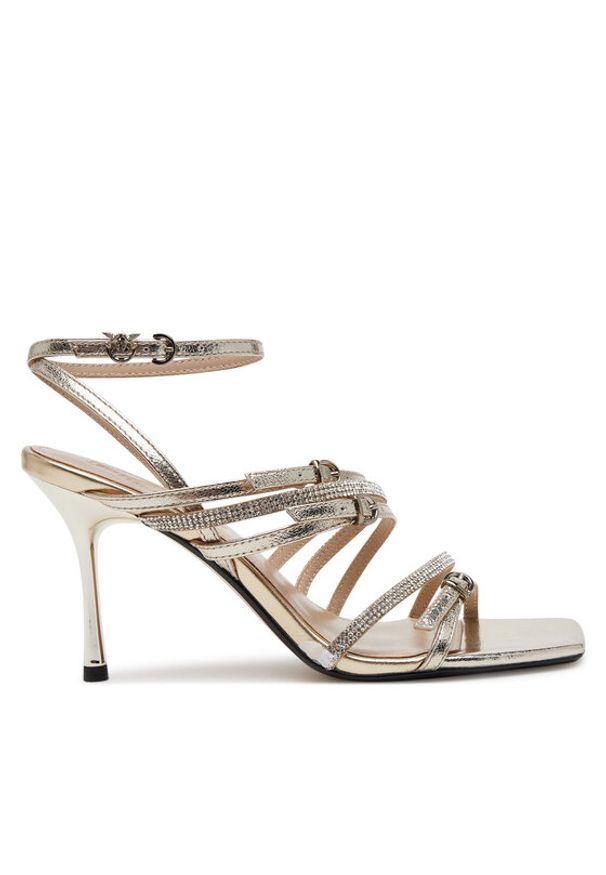 Pinko - PINKO Sandały Lisa 01 SD0301 P081 Złoty. Kolor: złoty. Materiał: skóra