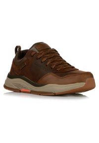 skechers - Buty do chodzenia męskie Skechers Bengao hombre. Kolor: brązowy. Materiał: skóra. Szerokość cholewki: normalna. Sport: turystyka piesza