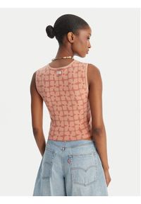 RVCA Top Shiver 23B071504 Różowy Slim Fit. Kolor: różowy. Materiał: wiskoza #2