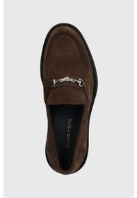 Filling Pieces mokasyny zamszowe Loafer Suede męskie kolor brązowy 44222791909. Nosek buta: okrągły. Kolor: brązowy. Materiał: zamsz #5