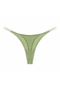 Intica - Stringi z cienkimi paseczkami z wysokiej jakości materiału Pauline. Kolor: zielony. Materiał: materiał