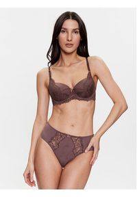 Hunkemöller Biustonosz push-up Daisy 201105 Brązowy. Kolor: brązowy. Materiał: syntetyk. Rodzaj stanika: push-up