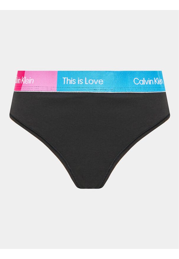 Calvin Klein Underwear Stringi 000QF7279E Czarny. Kolor: czarny. Materiał: bawełna