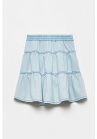 OVS - Spódnica dziecięca. Kolor: niebieski. Materiał: bawełna, jeans, denim. Wzór: gładki #2