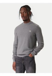 BOSS Sweter Anion 50527584 Szary Regular Fit. Kolor: szary. Materiał: bawełna #1