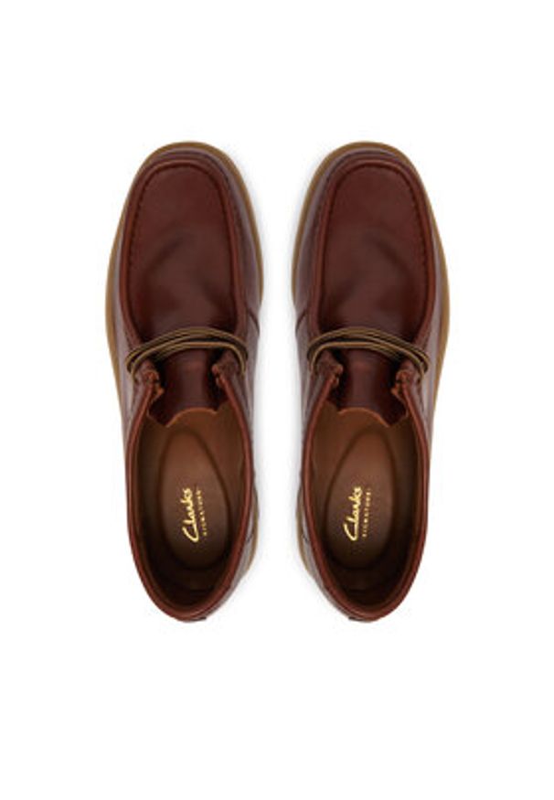 Clarks Półbuty Cleyhill Seam 26186417 Brązowy. Kolor: brązowy. Materiał: skóra