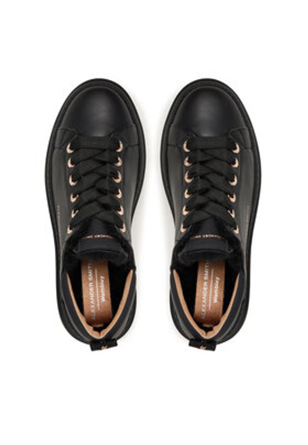 Alexander Smith Sneakersy Wembley Folded ASBCWRW Czarny. Kolor: czarny. Materiał: skóra