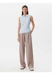 Lacoste Polo PF5445 Błękitny Slim Fit. Typ kołnierza: polo. Kolor: niebieski. Materiał: bawełna #5