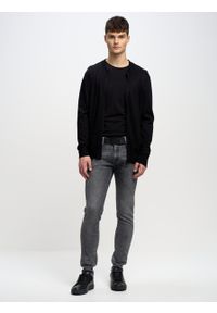 Big-Star - Spodnie jeans męskie skinny Deric 993. Okazja: na co dzień. Kolor: czarny. Styl: casual #5