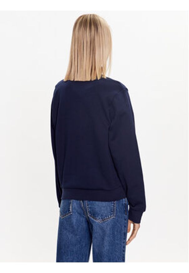 Lacoste Bluza SF9202 Granatowy Regular Fit. Kolor: niebieski. Materiał: bawełna