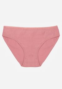 Born2be - Ciemnoróżowe Majtki Figi z Bawełną i Ozdobnymi Napisami Phioreia. Kolor: różowy. Materiał: bawełna. Wzór: napisy #1