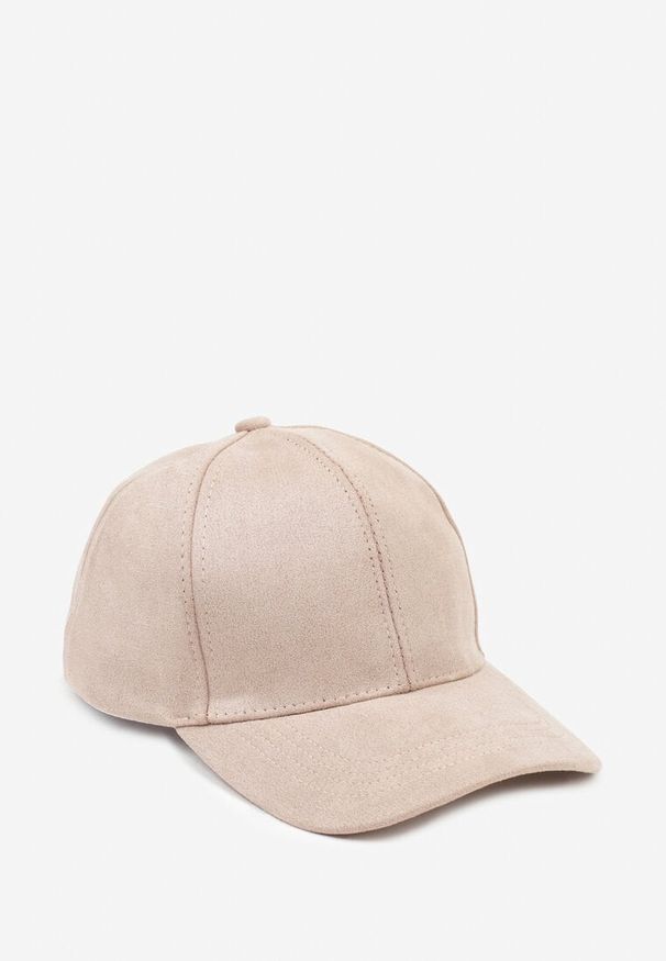 Renee - Beżowa Casualowa Czapka z Daszkiem Tuslena. Kolor: brązowy. Materiał: jeans. Sezon: wiosna. Styl: casual