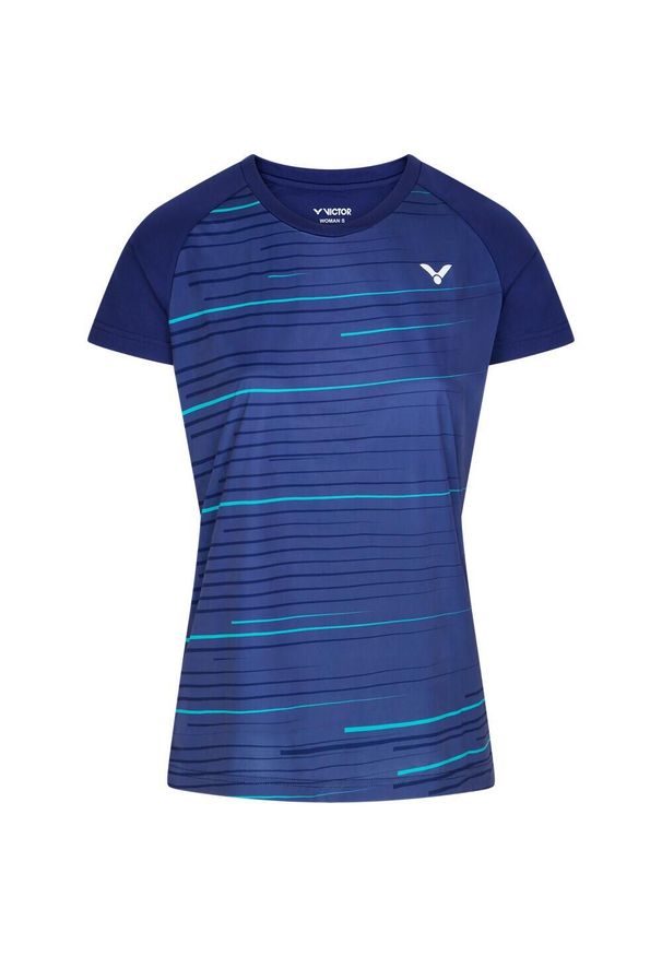 Koszulka do tenisa damska Victor T-34100 B. Kolor: niebieski. Sport: tenis