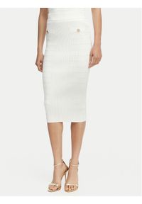 Guess Spódnica ołówkowa W5YD66 Z0130 Biały Slim Fit. Kolor: biały. Materiał: wiskoza #1