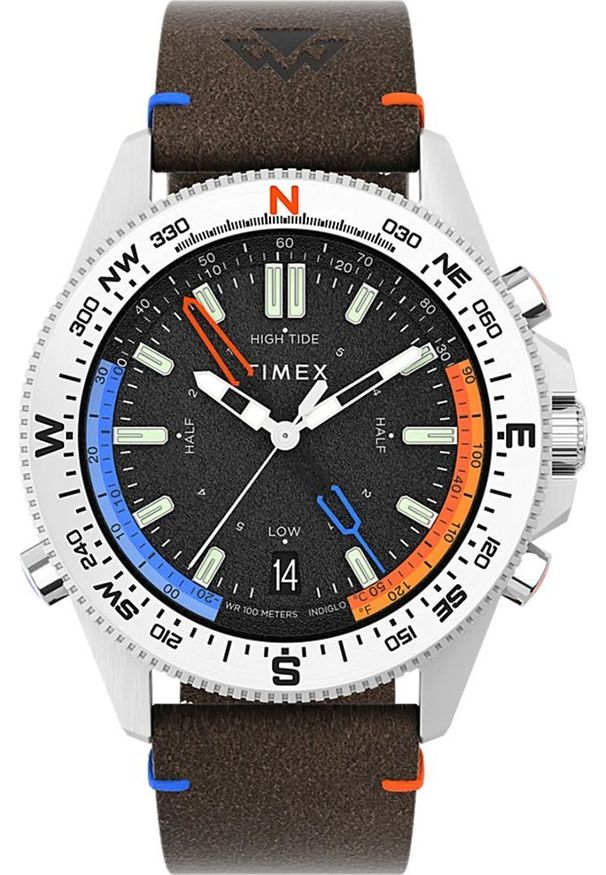 Zegarek Timex Zegarek męski Timex TW2V64400 brązowy. Kolor: brązowy