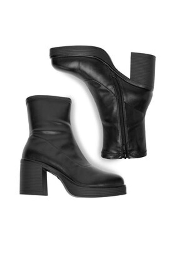 Jenny - JENNY Botki CEO-HY58560S-1 Czarny. Kolor: czarny. Materiał: materiał, syntetyk