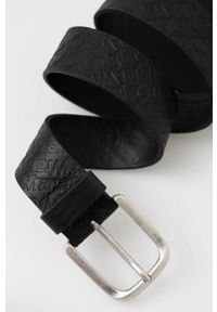 Wrangler pasek skórzany męski kolor czarny. Kolor: czarny. Materiał: skóra #2