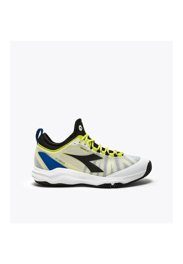Buty tenisowe męskie Diadora Speed Blueshield Fly 4 + Clay. Kolor: żółty, biały, wielokolorowy, czarny. Sport: tenis