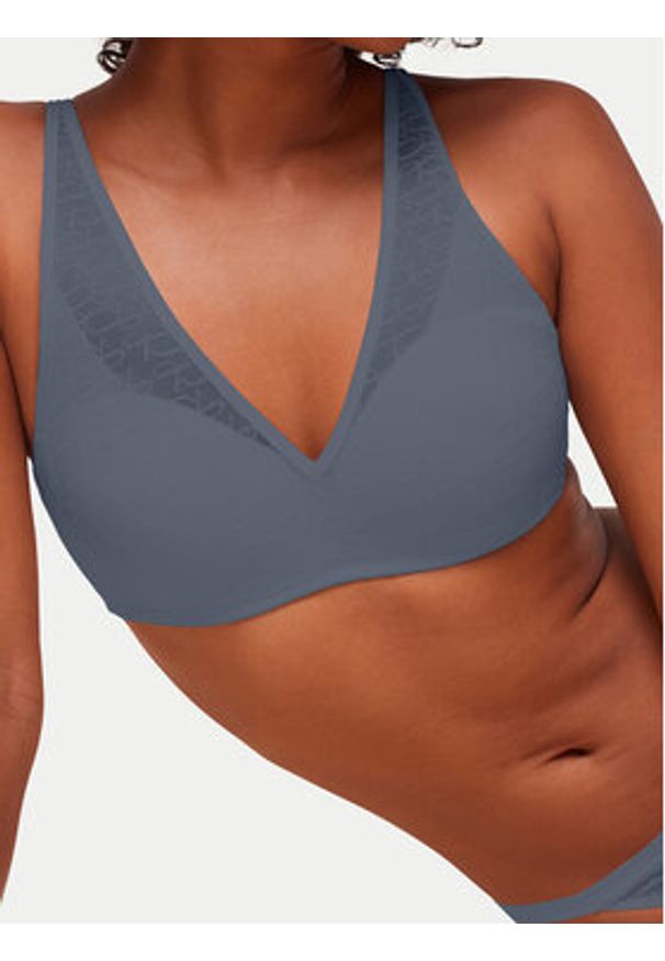Triumph Biustonosz bezfiszbinowy Triumph Signature Sheer 10215909 Niebieski. Kolor: niebieski. Materiał: syntetyk